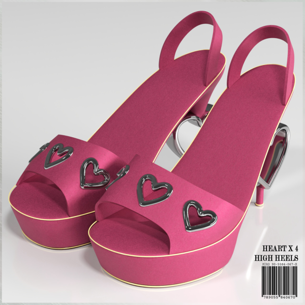 Alpha HeartX4 High Heels by simsfinds - The Sims 4 Custom Content