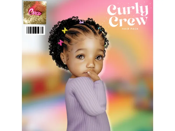 Alpha Curly Crew Hair Pack by cecesimsxo - The Sims 4 Custom Content