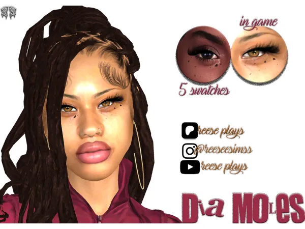 Alpha Dia Moles by reeseplays - The Sims 4 Custom Content