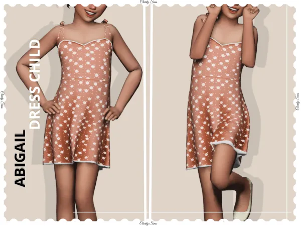 Alpha Abigail Dress Child - The Sims 4 Custom Content