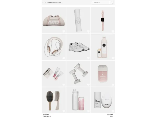 Mix GYM BAG ESSENTIALS by pixelglam - The Sims 4 Custom Content