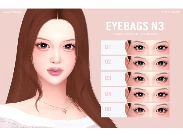 Mix [AlwaysDabi] Eyebags N3 - The Sims 4 Custom Content
