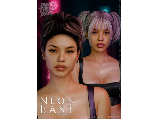 Alpha Neon East SKIN nosemask lipstick tray files - The Sims 4 Custom Content