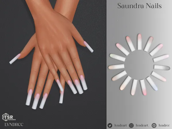Alpha Saunda Nails - The Sims 4 Custom Content
