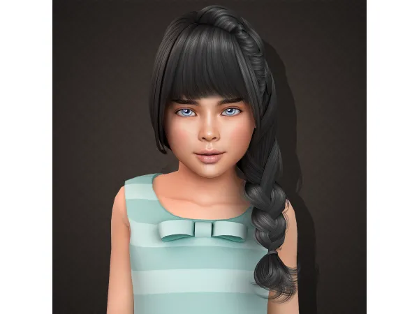 Alpha Hairstyle for child - The Sims 4 Custom Content