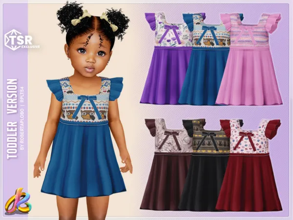 Alpha Dress 320 Toddler by RobertaPLobo - The Sims 4 Custom Content