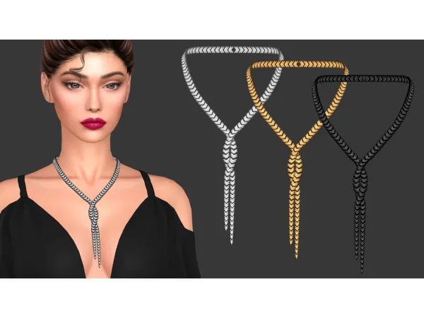 Alpha Creepy Slither necklace - The Sims 4 Custom Content