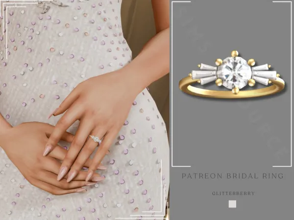 Alpha Patreon Bridal Ring by Glitterberryfly - The Sims 4 Custom Content