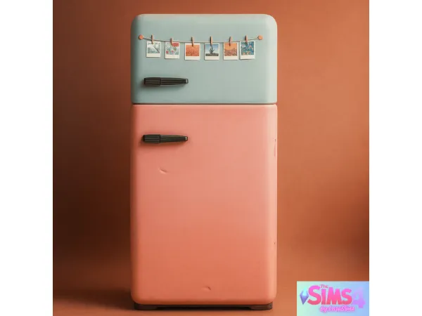 Maxis Match REFRIGERATOR WITH POLAROID PHOTOS by LaraSims4 - The Sims 4 Custom Content