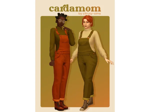 Maxis Match cardamom dungarees sims by citrusy - The Sims 4 Custom Content