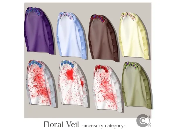 Alpha Floral Veil (ACCESORY CATEGORY) cool_content_star - The Sims 4 Custom Content