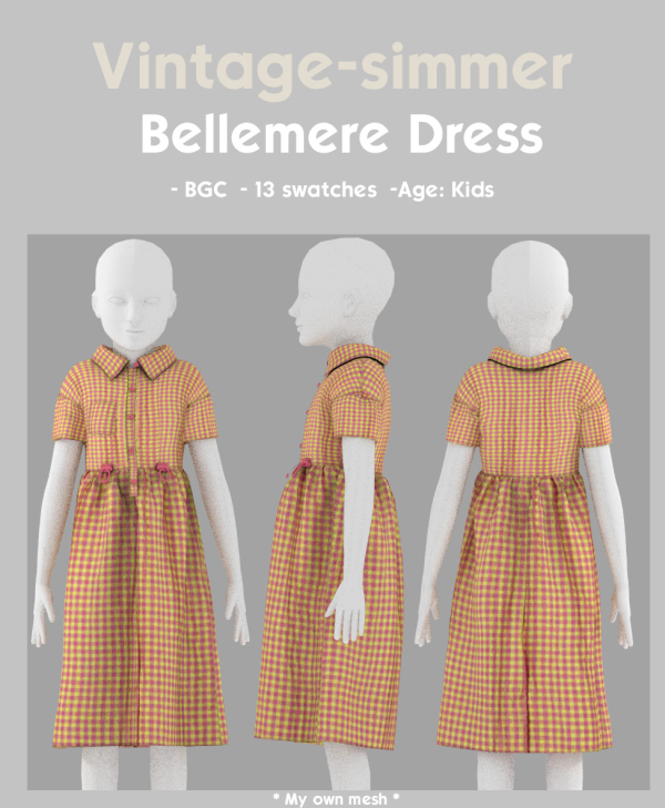 Alpha Alpha Dress for Kids simmer by simsfinds - The Sims 4 Custom Content