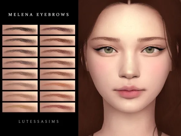 Alpha Melena Eyebrows - The Sims 4 Custom Content