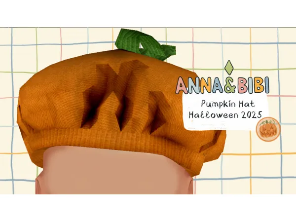 Alpha Pumpkin Hat Halloween 2025 AnnaBibi - The Sims 4 Custom Content