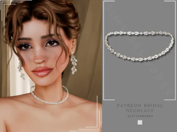 Alpha Patreon Bridal Necklace by Glitterberryfly - The Sims 4 Custom Content