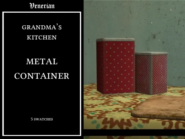 Grandma's Kitchen Tin Container by Venerian