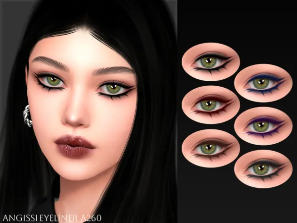 Mix Eyeliner A260 by ANGISSI - The Sims 4 Custom Content