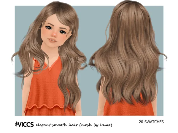 Alpha VICCS_ElegantSmooth (TODDLER VERSION) (MESH by LAMZ) - The Sims 4 Custom Content
