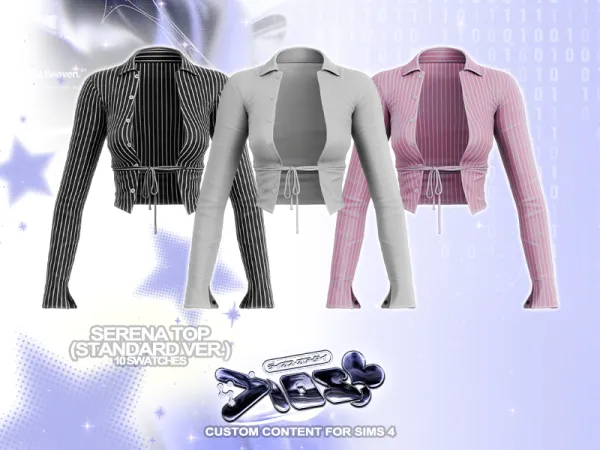 Alpha DIOS Serena Top (Standard Version) - The Sims 4 Custom Content