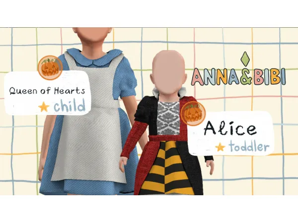 Alpha Alice The Queen of Hearts u2014 Halloween Set AnnaBibi - The Sims 4 Custom Content