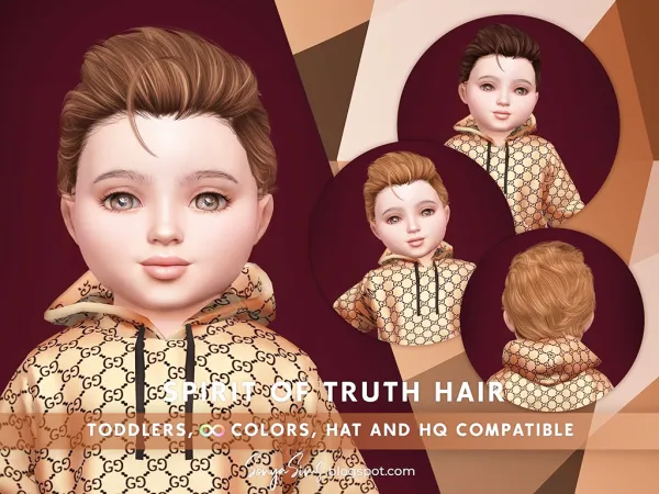 Alpha Spirit of Truth Hair Toddlers - The Sims 4 Custom Content