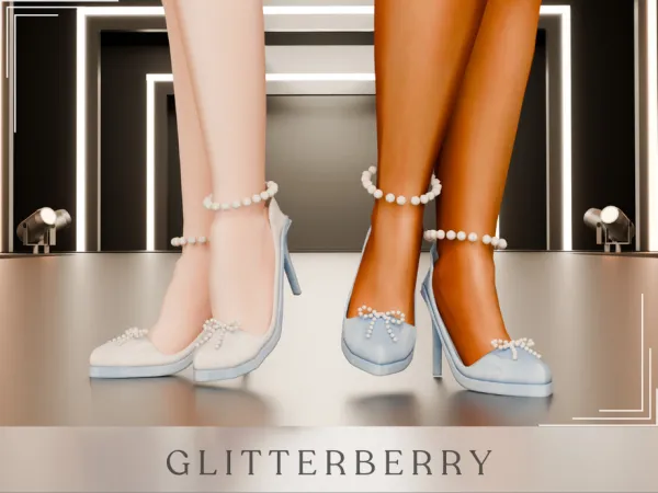Maxis Match Something Blue Heels by Glitterberryfly - The Sims 4 Custom Content