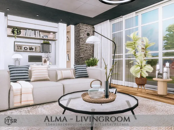 Alpha Alma Livingroom - The Sims 4 Custom Content