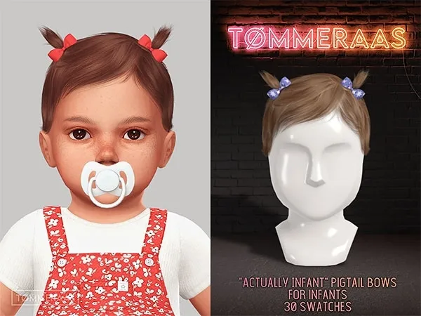 Alpha Tu00d8MMERAAS Actually Infant Bows for Infants - The Sims 4 custom content