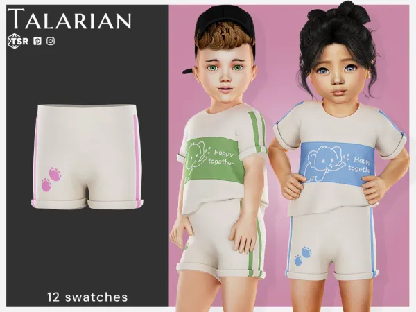Mix Charlie Shorts (toddler) by thesimsresource - The Sims 4 Custom Content