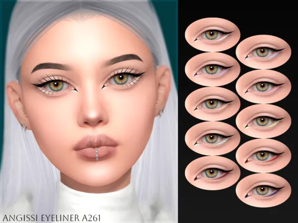 Mix Eyeliner A261 by ANGISSI - The Sims 4 Custom Content