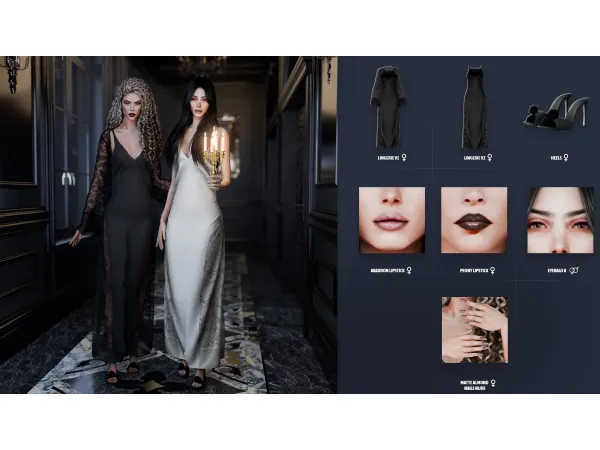 Alpha Creepy Sleepy Lookbook - The Sims 4 Custom Content