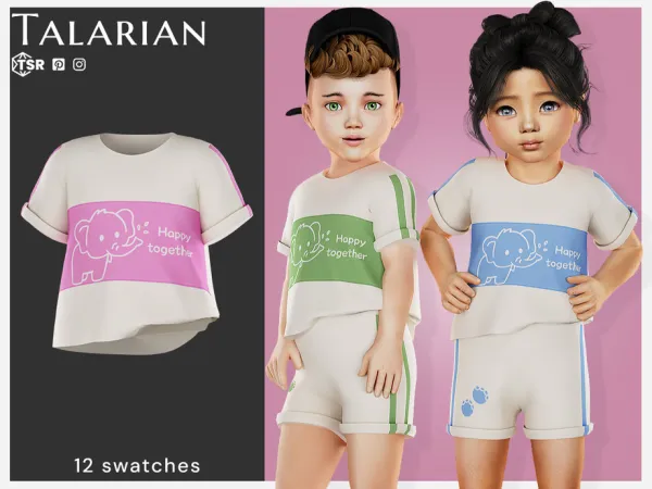 Mix Charlie T shirt (toddler) by talarian - The Sims 4 Custom Content