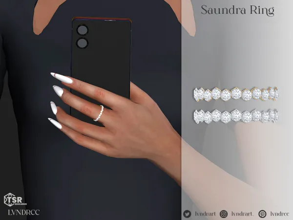 Alpha Saundra Ring - The Sims 4 Custom Content