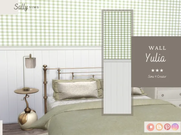 Mix Wall Yulia - The Sims 4 Custom Content