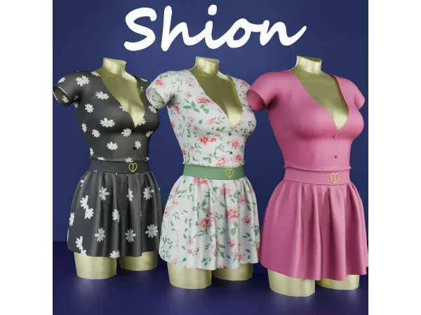 Alpha Shion Nikkie Dress - The Sims 4 Custom Content
