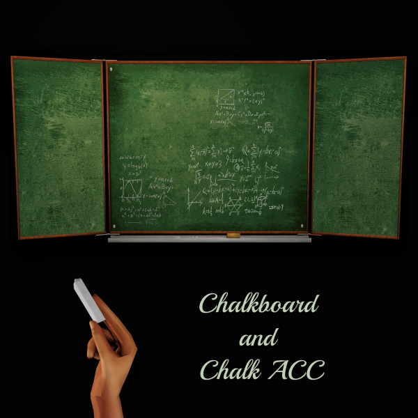 Alpha Chalkboard and Chalk by simsfinds - The Sims 4 Custom Content