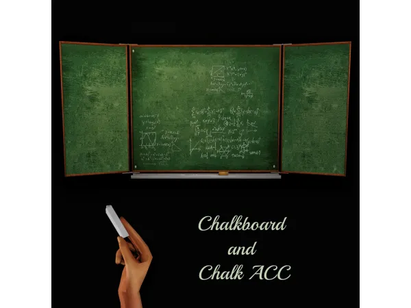 Alpha Chalkboard and Chalk by sorokoput - The Sims 4 Custom Content