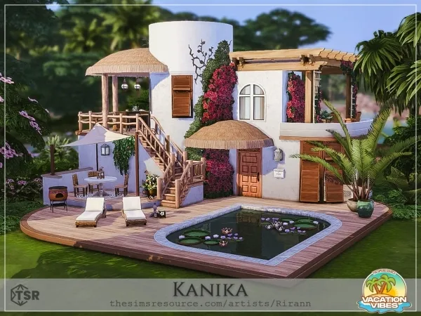 Sims 4 Maxis Mix Exotic Houses CC: Vacation Vibes - Kanika - No CC