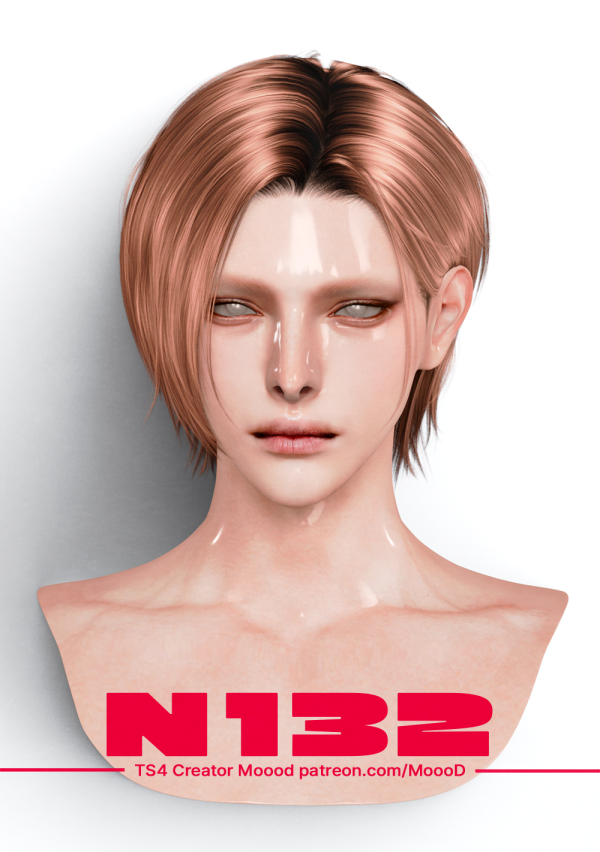 Alpha [SIMS4TS4] MoooD Hair N132 by simsfinds - The Sims 4 Custom Content