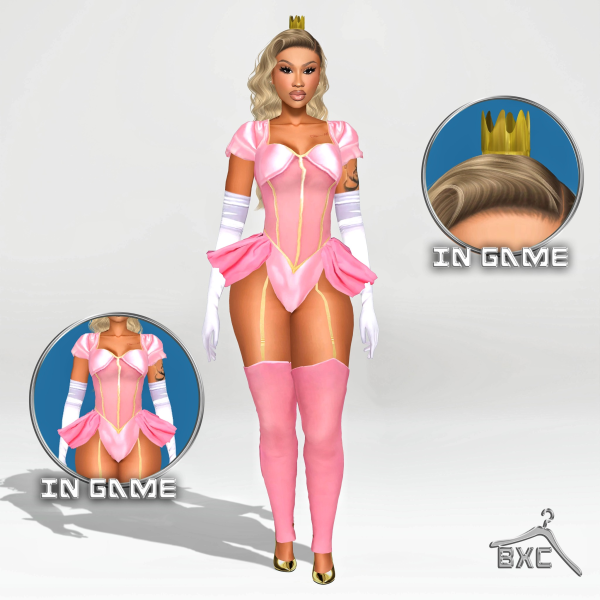 Alpha PRINCESS PEACH COSTUME by simsfinds - The Sims 4 custom content