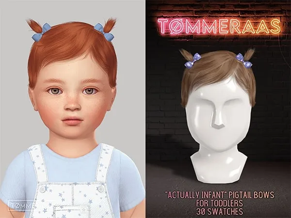 Alpha Tu00d8MMERAAS Actually Infant Bows for Toddlers - The Sims 4 Custom Content