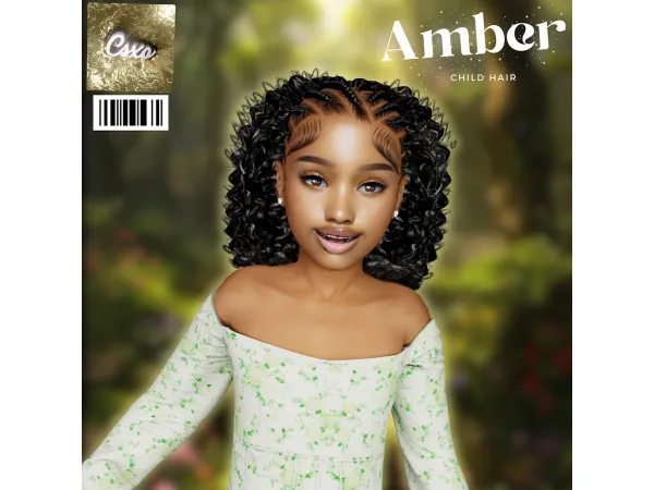 Alpha Amber Hair (Child Version) by cecesimsxo - The Sims 4 Custom Content