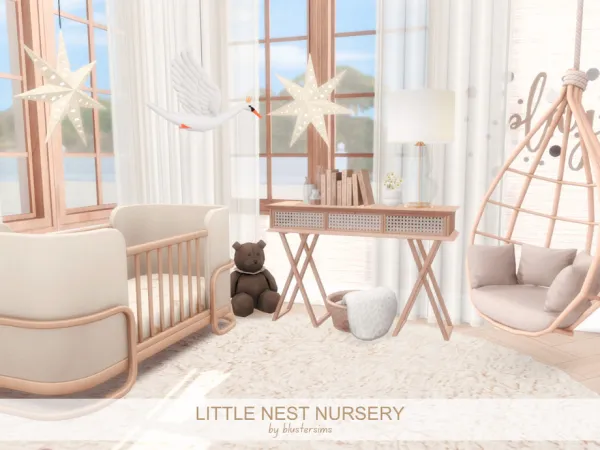 Maxis Match Little Nest Nursery by BlusterSims - The Sims 4 Custom Content