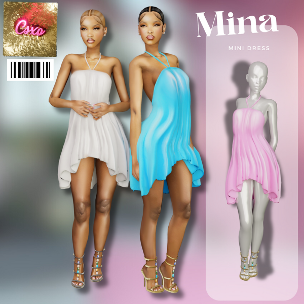 Alpha Mina Dress by simsfinds - The Sims 4 Custom Content