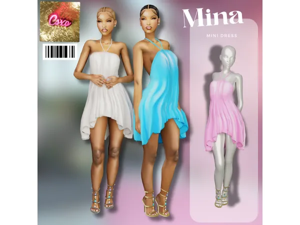 Alpha Mina Dress by cecesimsxo - The Sims 4 Custom Content