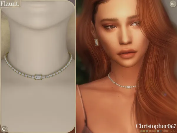 Alpha Flaunt Necklace Christopher067 - The Sims 4 Custom Content