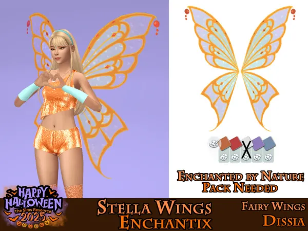Maxis Match Stella Enchantix Wings by Dissia - The Sims 4 Custom Content