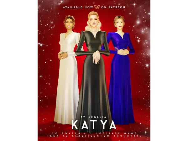 Maxis Match KATYA DRESS by simsregalia - The Sims 4 Custom Content