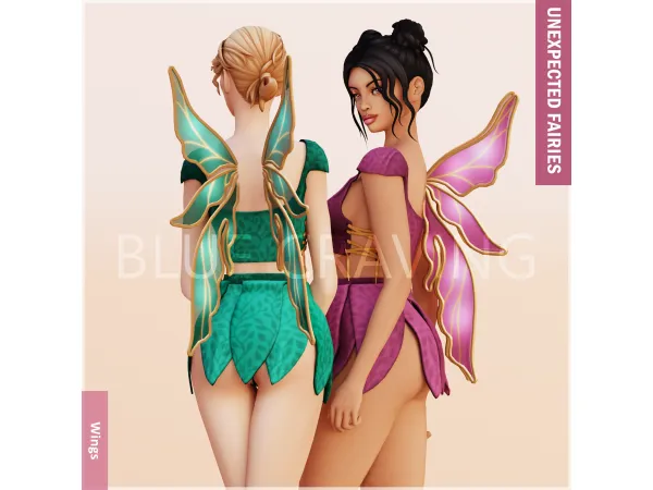 Mix Blue Craving Fairy Wings - The Sims 4 Custom Content
