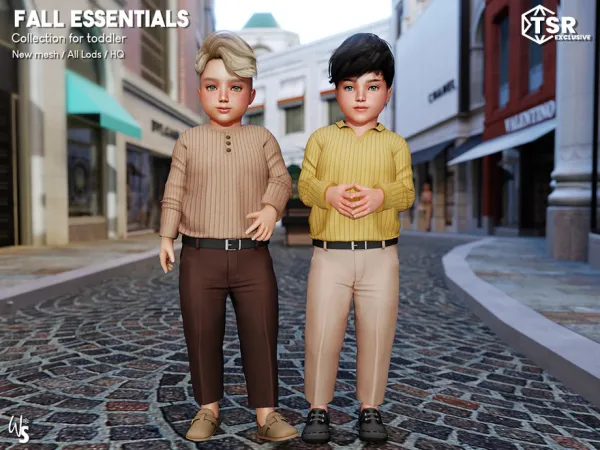 Alpha Fall Essentials Clothing Set for toddler - The Sims 4 Custom Content